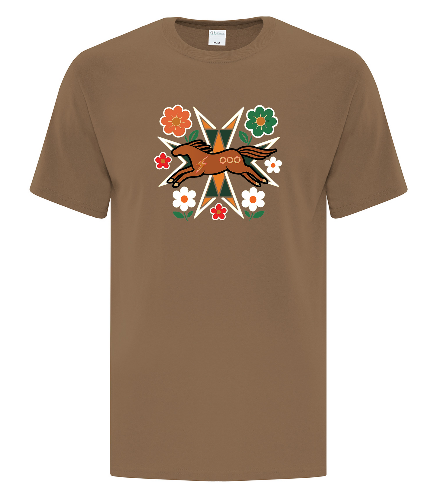 Horse Floral - Adult T-Shirt, ATC1000