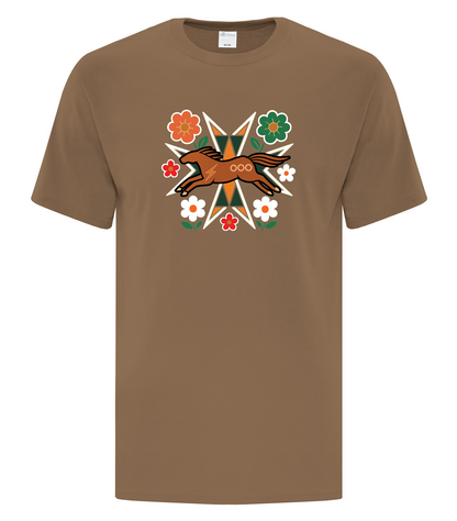 Horse Floral - Adult T-Shirt, ATC1000