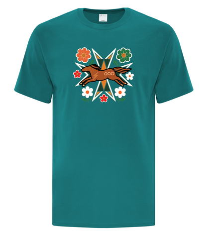Horse Floral - Adult T-Shirt, ATC1000