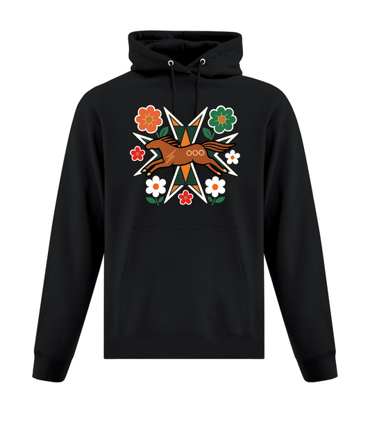 Horse Floral - Adult Pullover Hoodie, ATCF2500