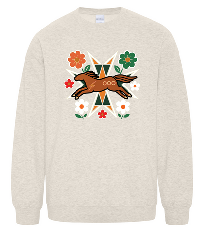Horse Floral - Adult Crewneck, ATCF2400