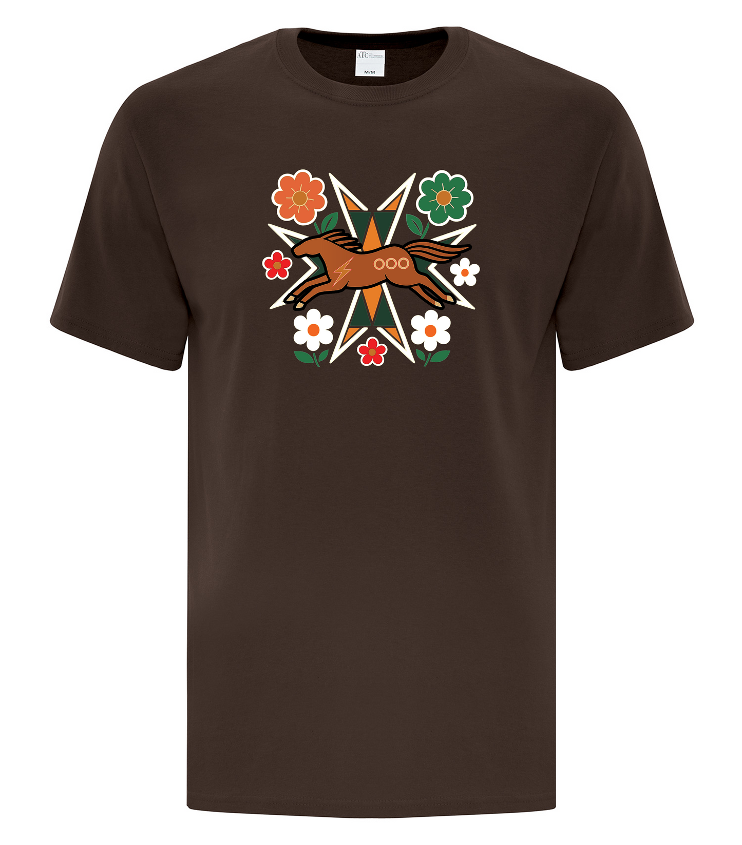 Horse Floral - Adult T-Shirt, ATC1000