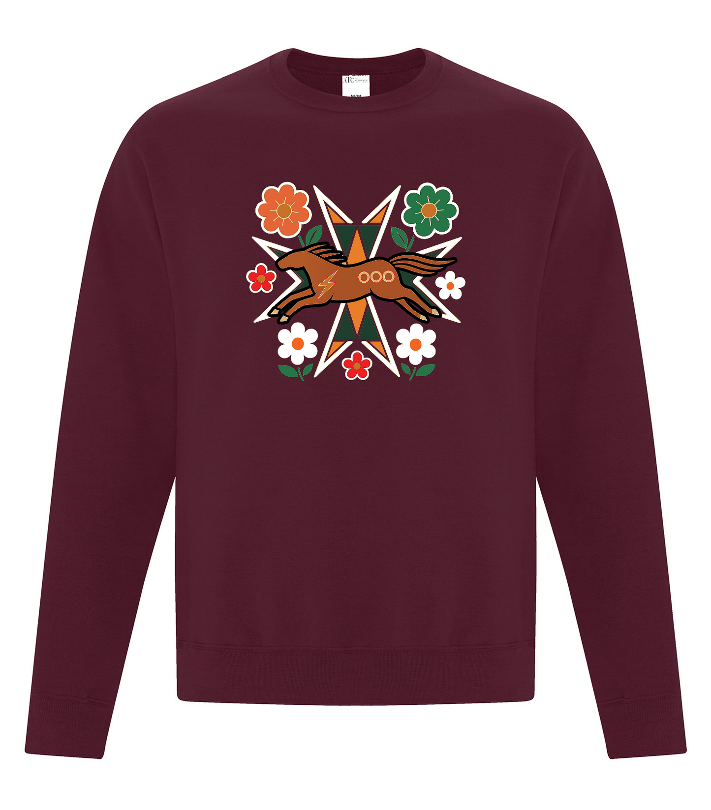Horse Floral - Adult Crewneck, ATCF2400