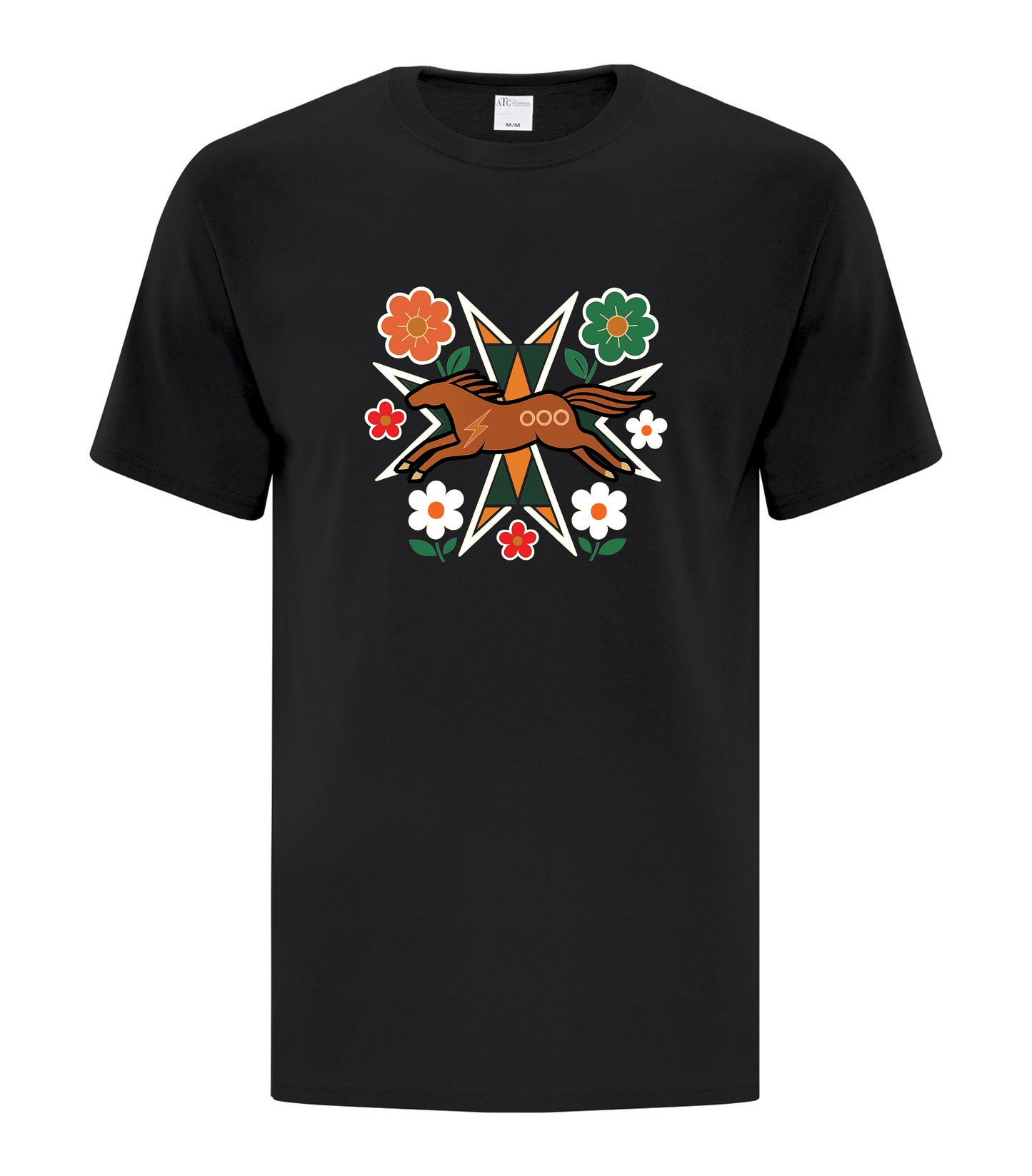 Horse Floral - Adult T-Shirt, ATC1000