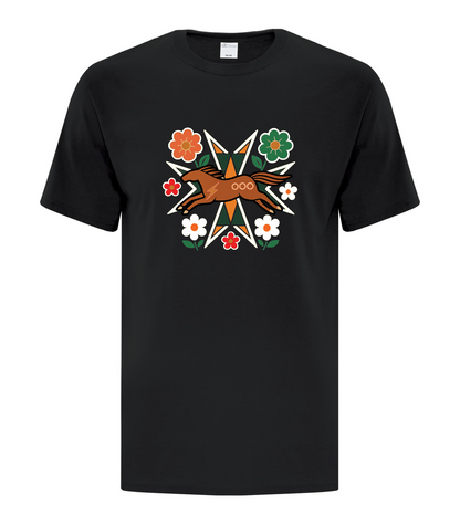 Horse Floral - Adult T-Shirt, ATC1000