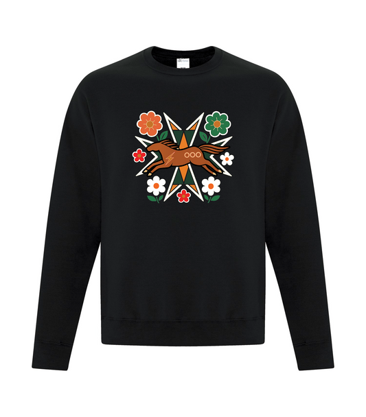 Horse Floral - Adult Crewneck, ATCF2400