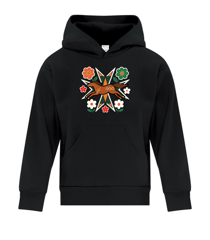Horse Floral - Youth Pullover Hoodie, ATCY2500