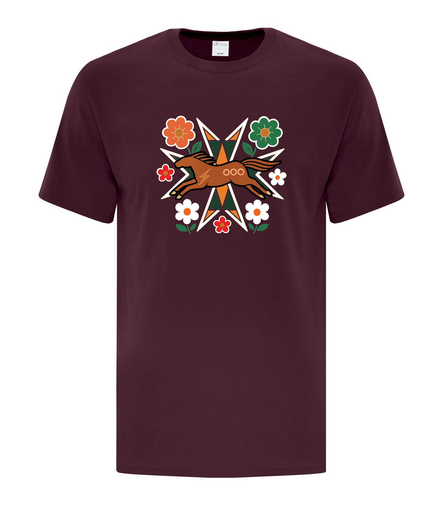 Horse Floral - Adult T-Shirt, ATC1000