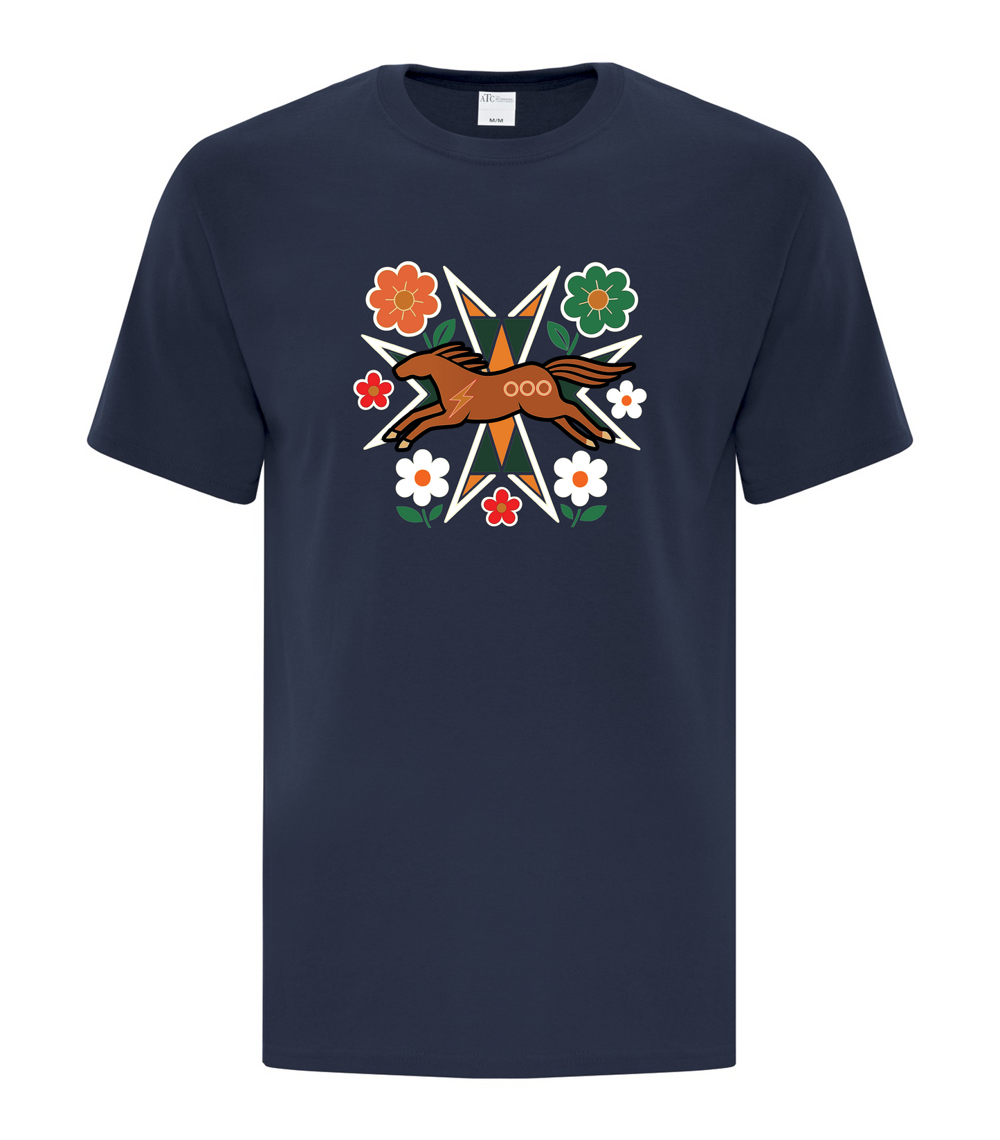Horse Floral - Adult T-Shirt, ATC1000