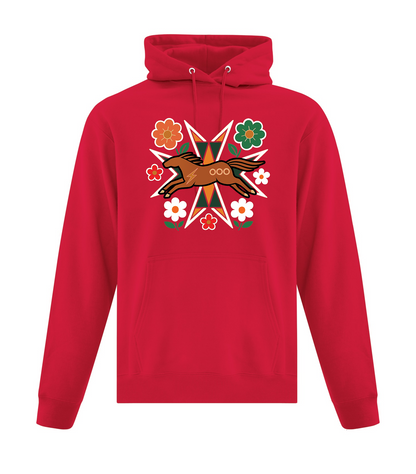 Horse Floral - Adult Pullover Hoodie, ATCF2500
