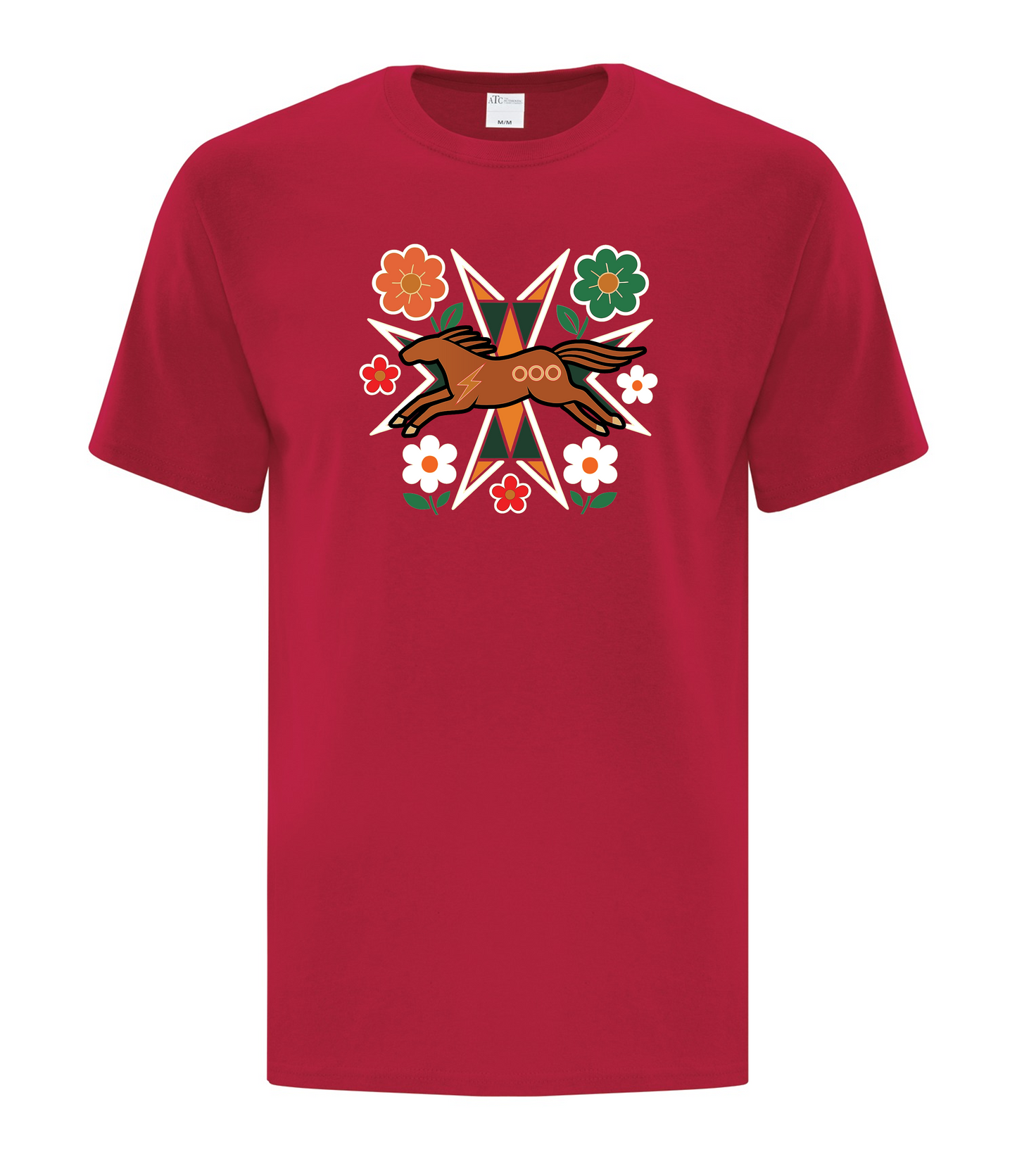 Horse Floral - Adult T-Shirt, ATC1000