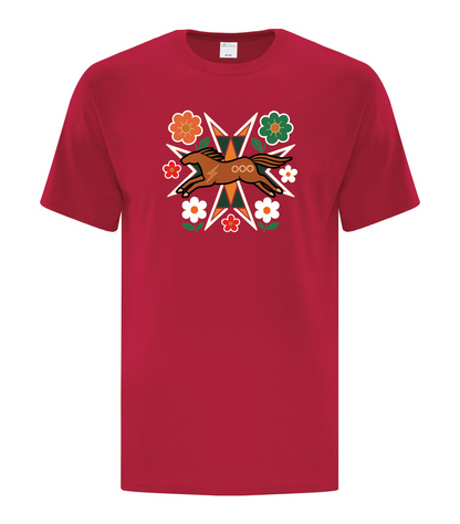 Horse Floral - Adult T-Shirt, ATC1000