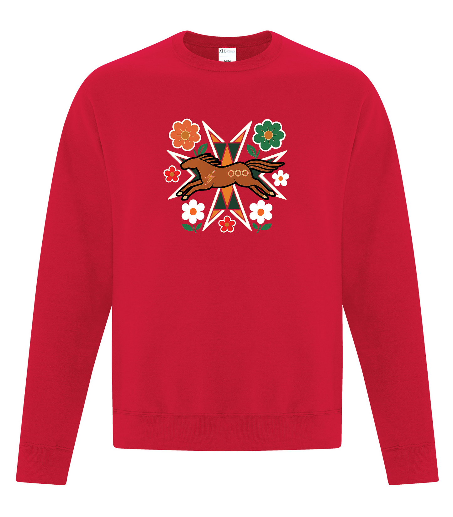 Horse Floral - Adult Crewneck, ATCF2400