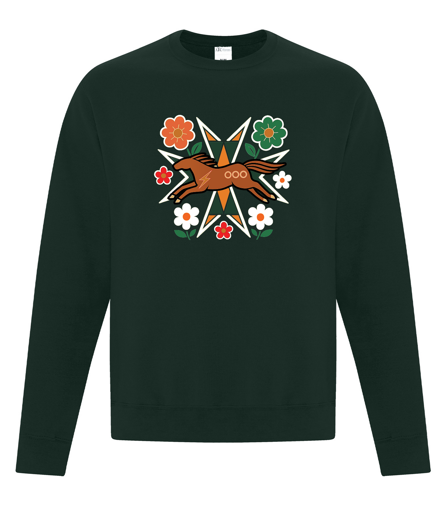 Horse Floral - Adult Crewneck, ATCF2400